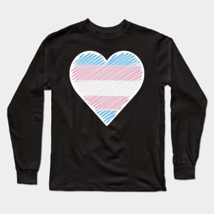 Trans - Lgbt Pride Heart Long Sleeve T-Shirt